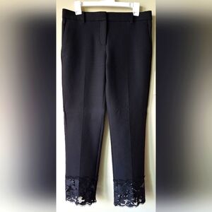 Ann Taylor Black Pants with Lace Trim - 4